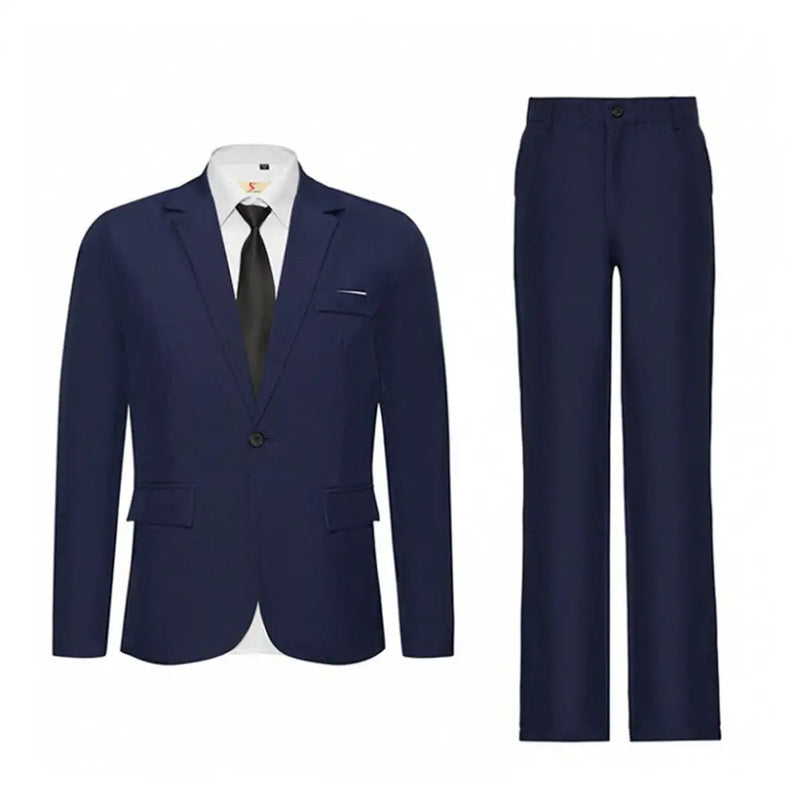 Terno masculino grande, slim, gola entalhada, blazer, calças, conjunto formal, noivo, conjunto, roupa de trabalho, calças retas, terno de trabalho