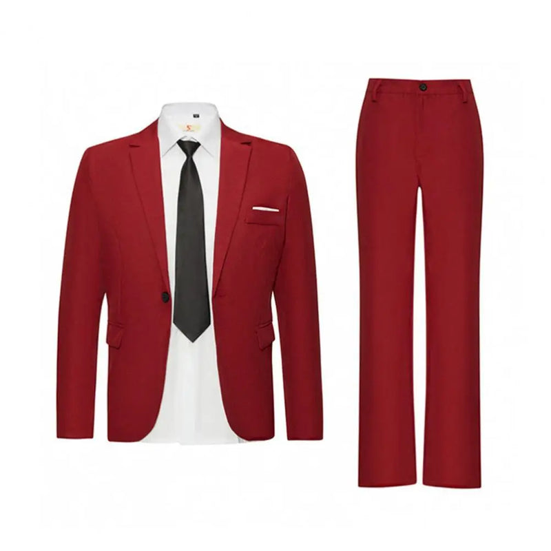 Terno masculino grande, slim, gola entalhada, blazer, calças, conjunto formal, noivo, conjunto, roupa de trabalho, calças retas, terno de trabalho